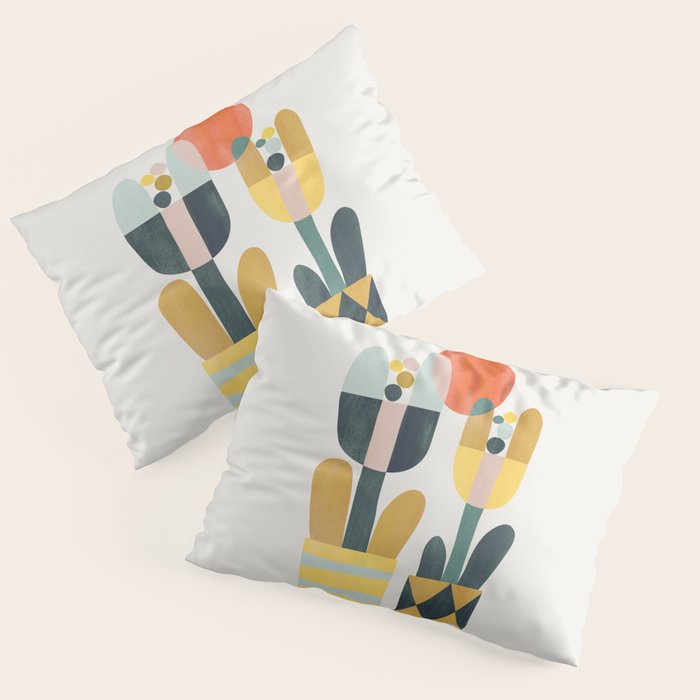 Two flowers Pillow Sham Gallery Image 1