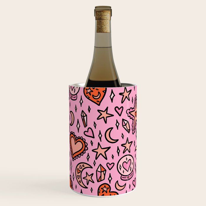 Love Witch Print in Pink Wine Chiller Gallery Image 1