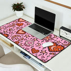 Love Witch Print in Pink Desk Mat Gallery Image 2