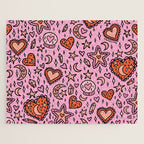 Love Witch Print in Pink Jigsaw Puzzle Gallery Image 1