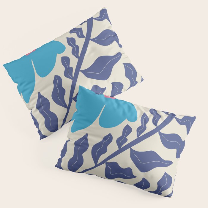 Blue fern Pillow Sham Gallery Image 3