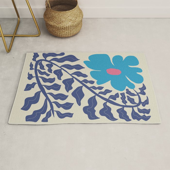 Blue fern Rug Gallery Image 1
