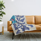 Blue fern Throw Blanket Gallery Image 1