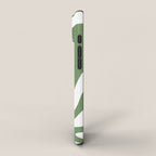 Retro Liquid Swirl Contemporary Abstract Pattern 2 in Fern Green and White iPhone Case Gallery Image 2