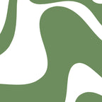 Retro Liquid Swirl Contemporary Abstract Pattern 2 in Fern Green and White Coffee Mug Gallery Image 2