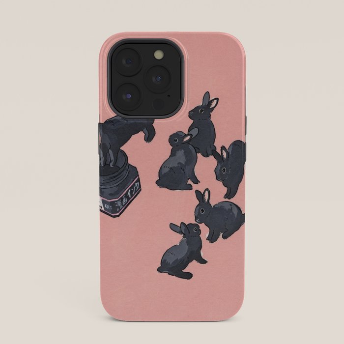 Black bunnies born from Manga ink iPhone Case Gallery Image 35