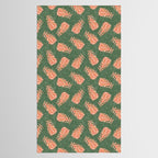 Dancing Pinecones in Sage Green & Red Tablecloth Gallery Image 2