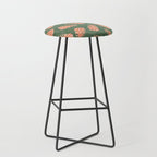 Dancing Pinecones in Sage Green & Red Stool Gallery Image 1