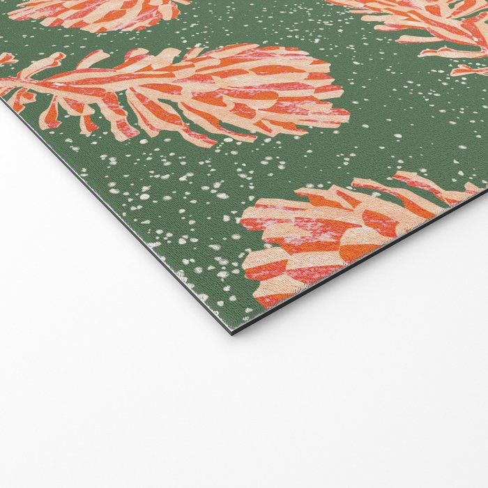 Dancing Pinecones in Sage Green & Red Welcome Mat Gallery Image 2