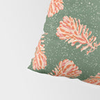 Dancing Pinecones in Sage Green & Red Pillow Sham Gallery Image 4