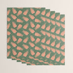 Dancing Pinecones in Sage Green & Red Wrapping Paper Gallery Image 3