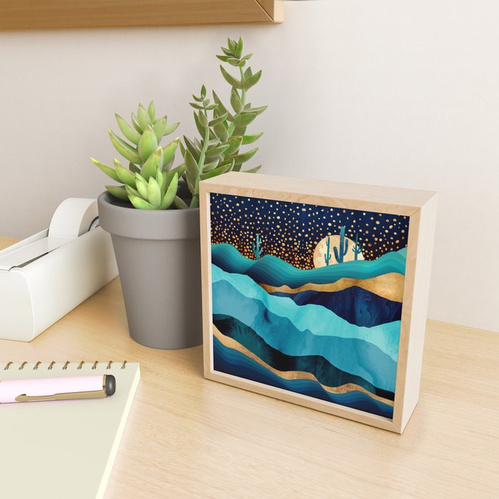 Indigo Desert Night Mini Art Print Gallery Image 2