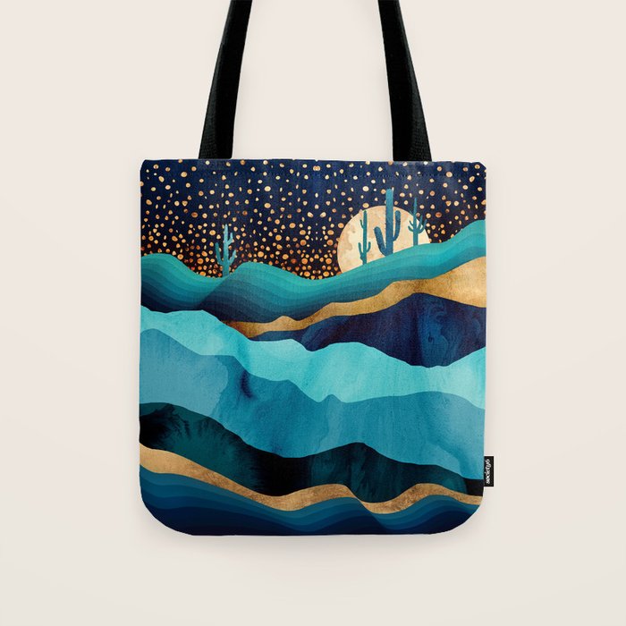 Indigo Desert Night Tote Bag Gallery Image 1