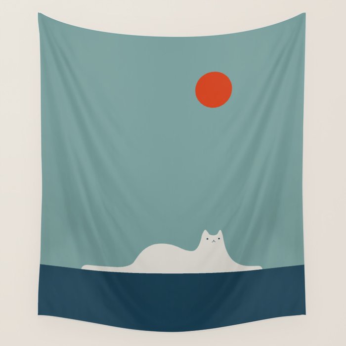 Cat Landscape 95 Wall Tapestry Gallery Image 1