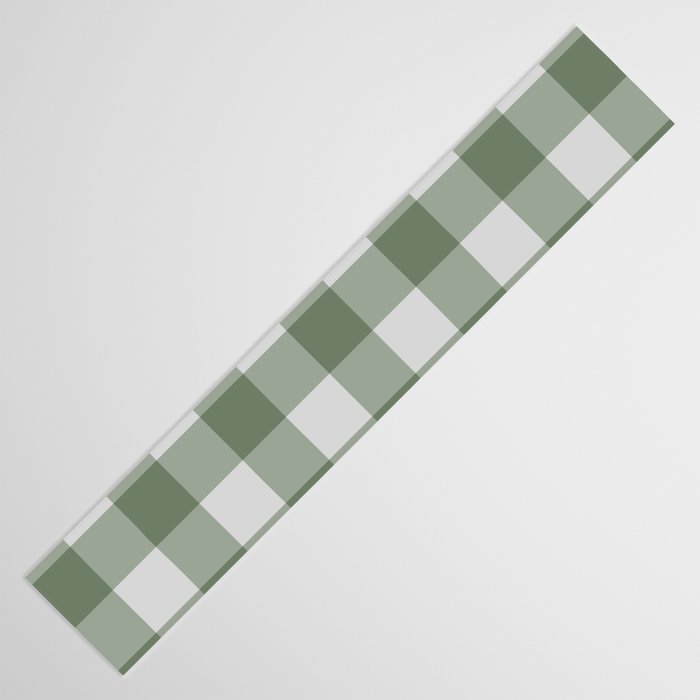 Sage Checkered Theme Table Runner Gallery Image 3