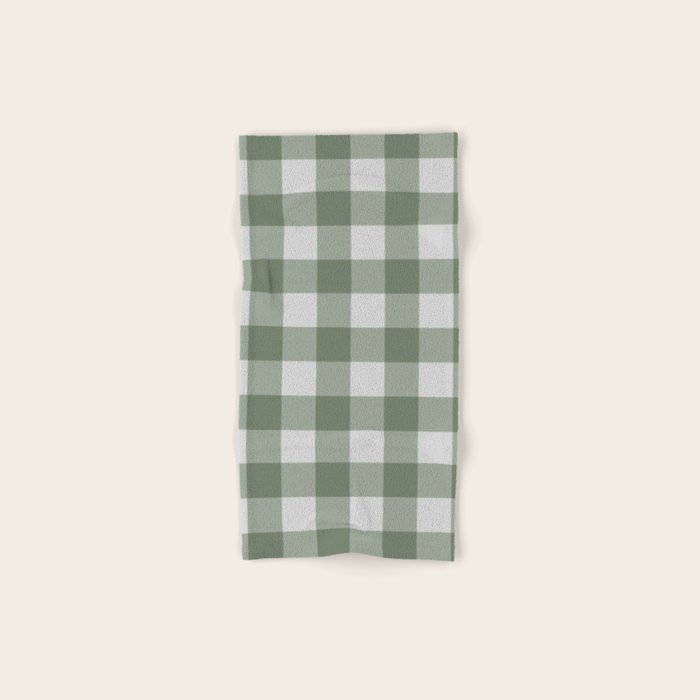 Sage Checkered Theme Bath Towel Gallery Image 1