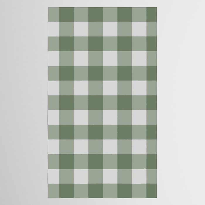 Sage Checkered Theme Tablecloth Gallery Image 2