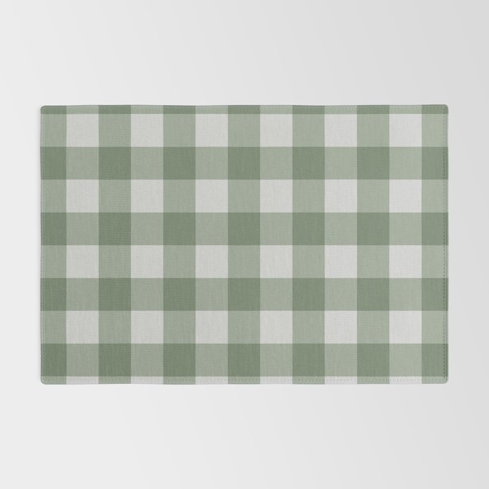 Sage Checkered Theme Rug Gallery Image 2