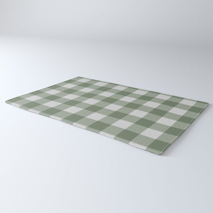 Sage Checkered Theme Rug Gallery Image 3