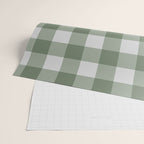 Sage Checkered Theme Wrapping Paper Gallery Image 2