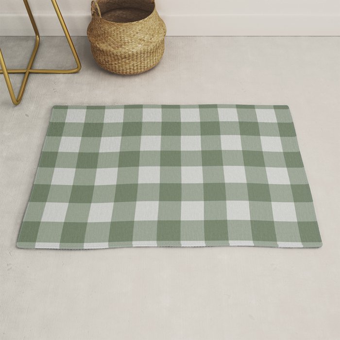 Sage Checkered Theme Rug Gallery Image 1