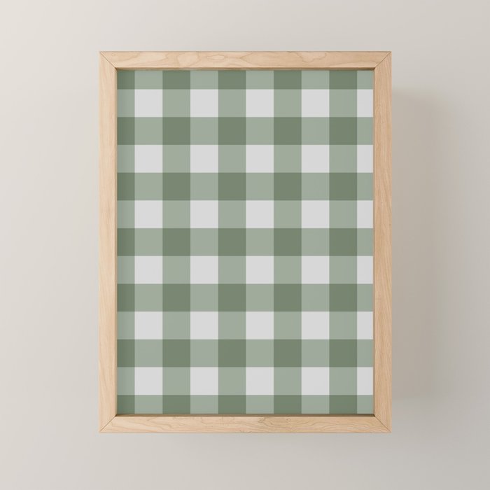 Sage Checkered Theme Mini Art Print Gallery Image 1