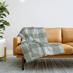 Sage Checkered Theme Throw Blanket Gallery Image 1