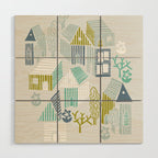 bonjour ma vie; City life collection, soft grey  Wood Wall Art Gallery Image 1