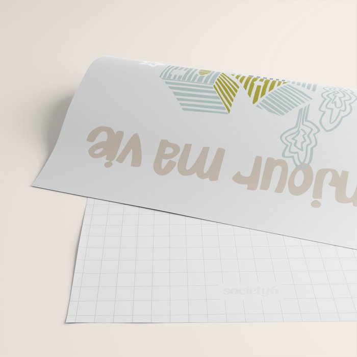 bonjour ma vie; City life collection, soft grey  Wrapping Paper Gallery Image 2