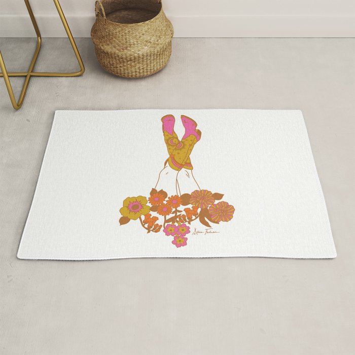 Love Stoned Cowboy Boots Rug Gallery Image 1