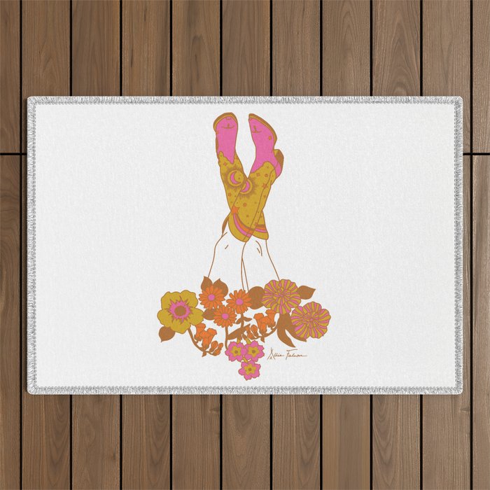 Love Stoned Cowboy Boots Outdoor Rug Gallery Image 1