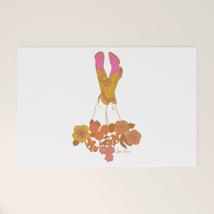 Love Stoned Cowboy Boots Welcome Mat Gallery Image 1