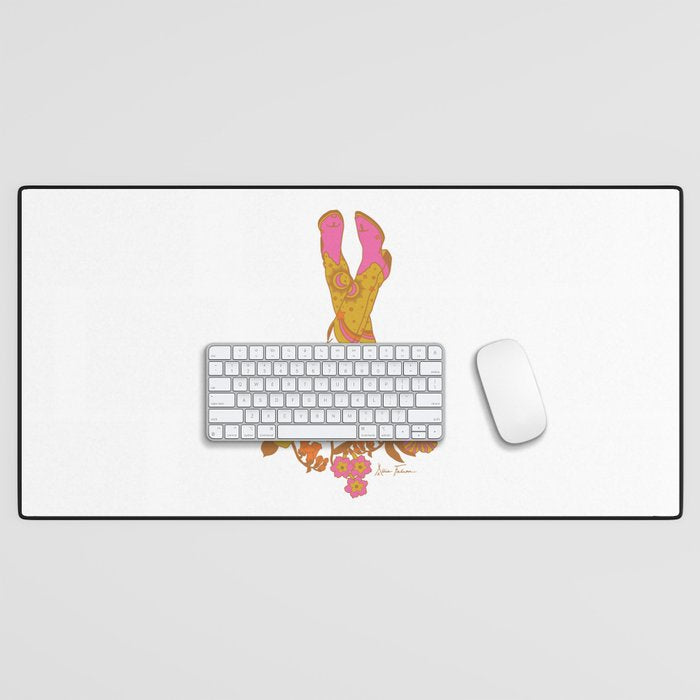Love Stoned Cowboy Boots Desk Mat Gallery Image 1