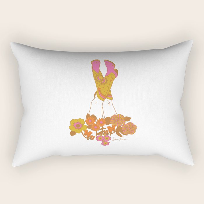 Love Stoned Cowboy Boots Rectangular Pillow Gallery Image 2