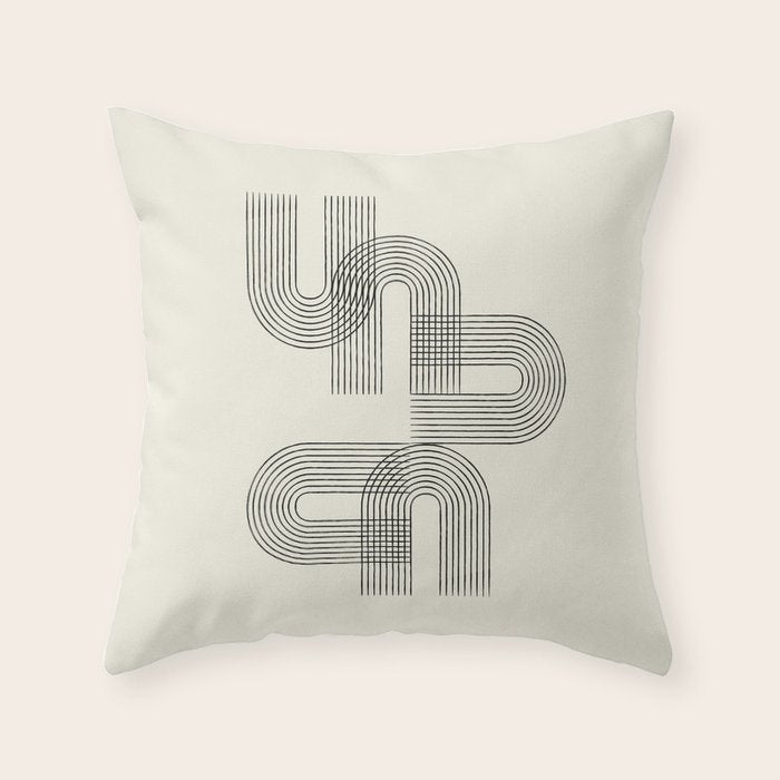 Mid-century dance Throw Pillow Gallery Image 6
