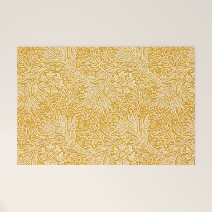 William Morris Marigold Golden Yellow Welcome Mat Gallery Image 1