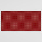 Large White Polka Dots On Dark Christmas Candy Apple Red Desk Mat Gallery Image 3