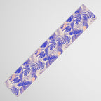 Blue and pink leafy jungle J Table Runner Gallery Image 3