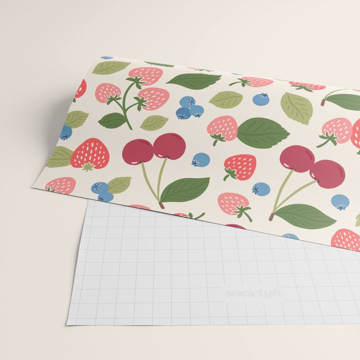 Berry Cherry Harvest Wrapping Paper Gallery Image 2