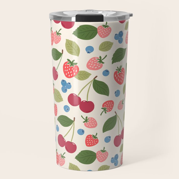Berry Cherry Harvest Travel Mug Gallery Image 1