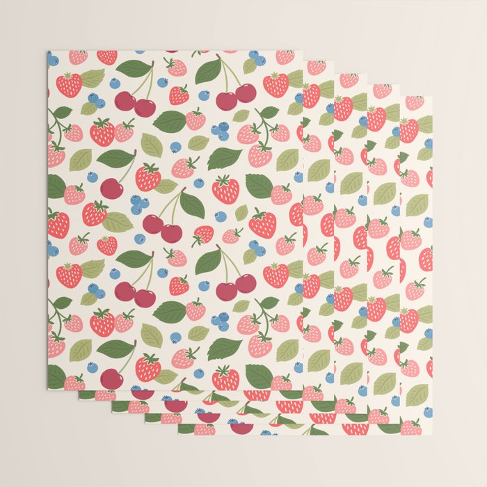 Berry Cherry Harvest Wrapping Paper Gallery Image 3
