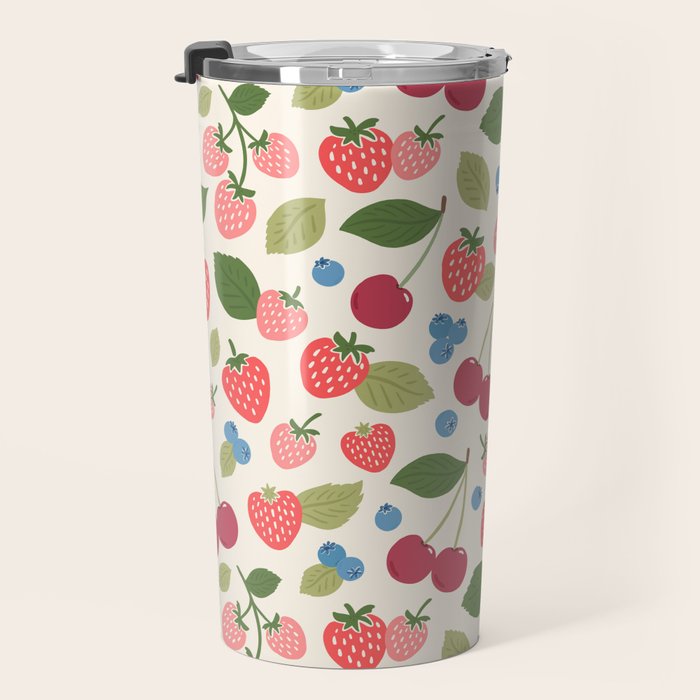 Berry Cherry Harvest Travel Mug Gallery Image 3