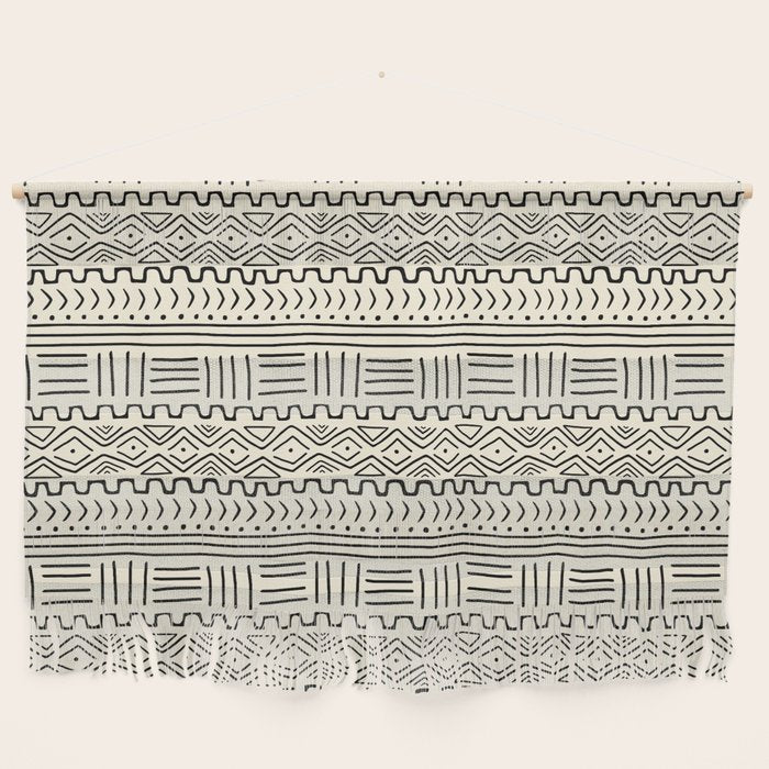 Mud Cloth on Cream Wall Hanging Gallery Image 1