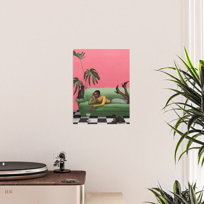 Martini and Monstera Poster Gallery Image 2