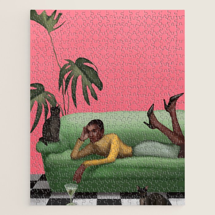 Martini and Monstera Jigsaw Puzzle Gallery Image 1