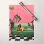 Martini and Monstera Wrapping Paper Gallery Image 1