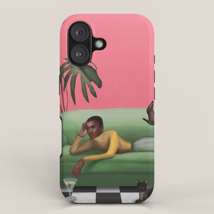 Martini and Monstera iPhone Case Gallery Image 1