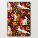 Bunnies and Shrooms Pattern Cutting Board Gallery Image 1
