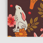 Bunnies and Shrooms Pattern Poster Gallery Image 3