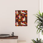 Bunnies and Shrooms Pattern Poster Gallery Image 2